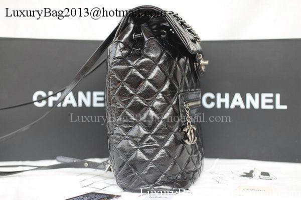 Chanel Original Bright Leather Backpack A92961 Black