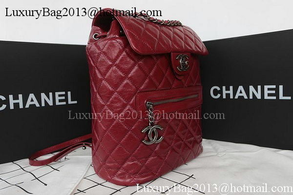 Chanel Original Bright Leather Backpack A92961 Burgundy