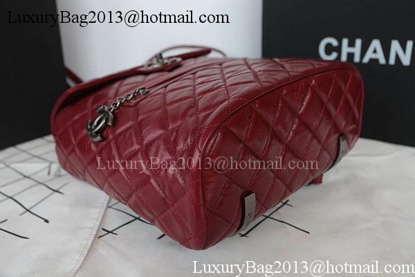 Chanel Original Bright Leather Backpack A92961 Burgundy