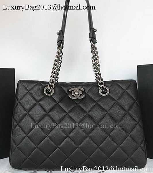 Chanel Shopper Bag Original Goat Leather A93021 Black