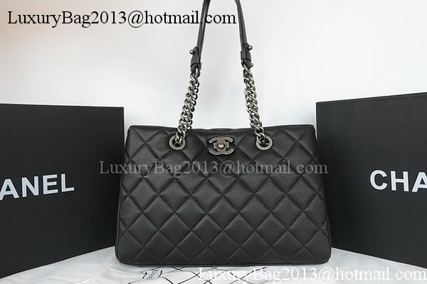 Chanel Shopper Bag Original Goat Leather A93021 Black