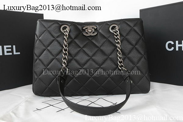 Chanel Shopper Bag Original Goat Leather A93021 Black