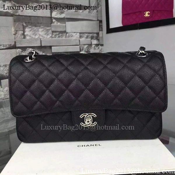 Chanel 2.55 Series Flap Bag Cannage Pattern Leather CF8024 Black