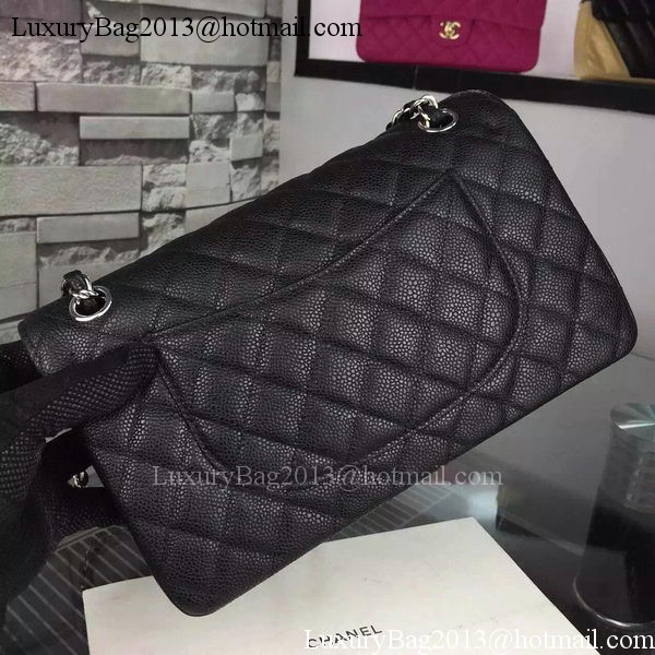 Chanel 2.55 Series Flap Bag Cannage Pattern Leather CF8024 Black