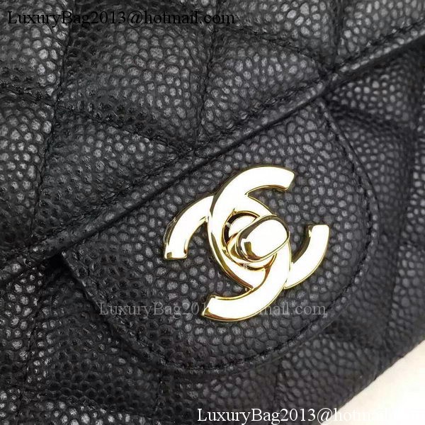 Chanel 2.55 Series Flap Bag Cannage Pattern Leather CF8024 Black