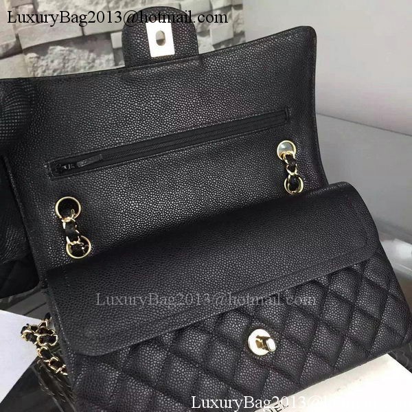 Chanel 2.55 Series Flap Bag Cannage Pattern Leather CF8024 Black