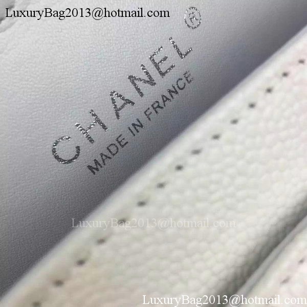 Chanel 2.55 Series Flap Bag Cannage Pattern Leather CF8024 White