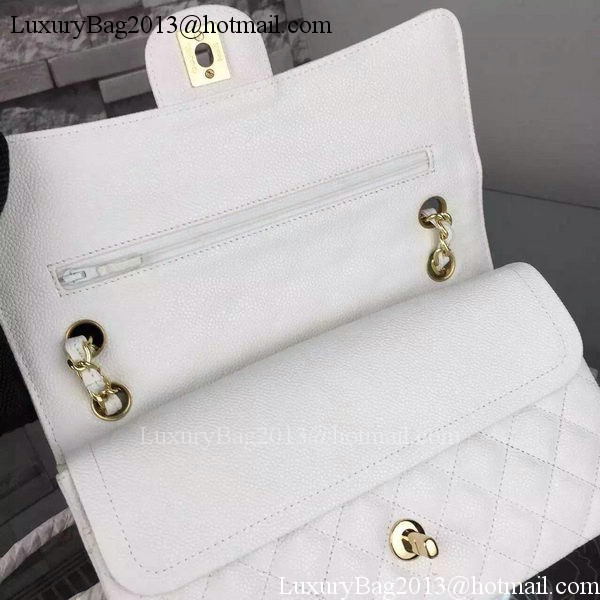 Chanel 2.55 Series Flap Bag Cannage Pattern Leather CF8024 White