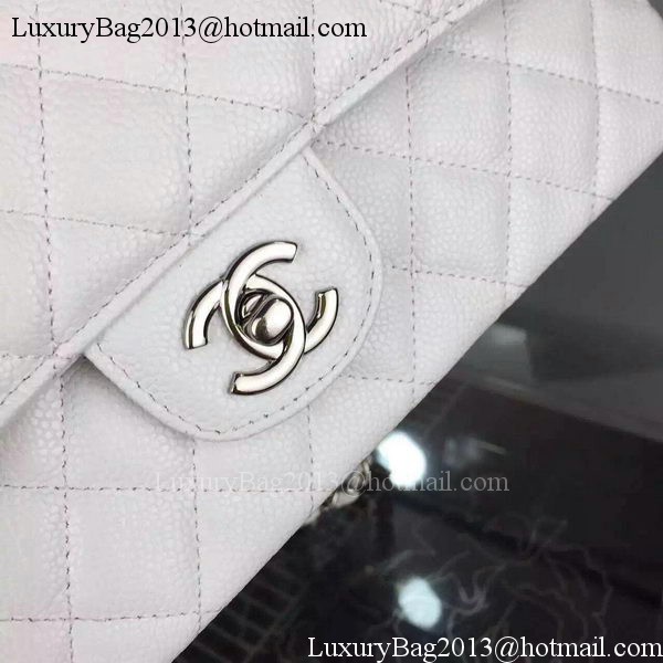 Chanel 2.55 Series Flap Bag Cannage Pattern Leather CF8024 White