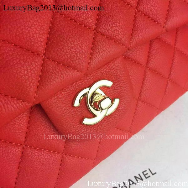 Chanel 2.55 Series Flap Bag Deerskin Leather A1112 Red