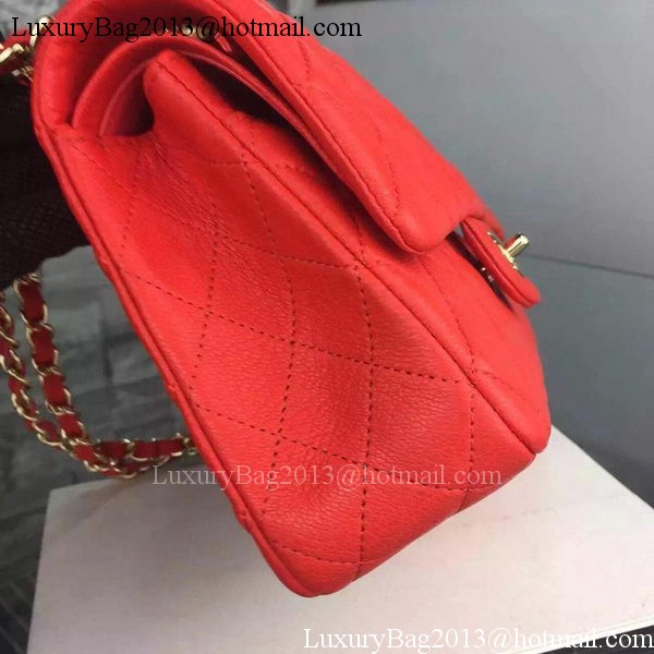 Chanel 2.55 Series Flap Bag Deerskin Leather A1112 Red