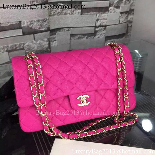 Chanel 2.55 Series Flap Bag Deerskin Leather A1112 Rose