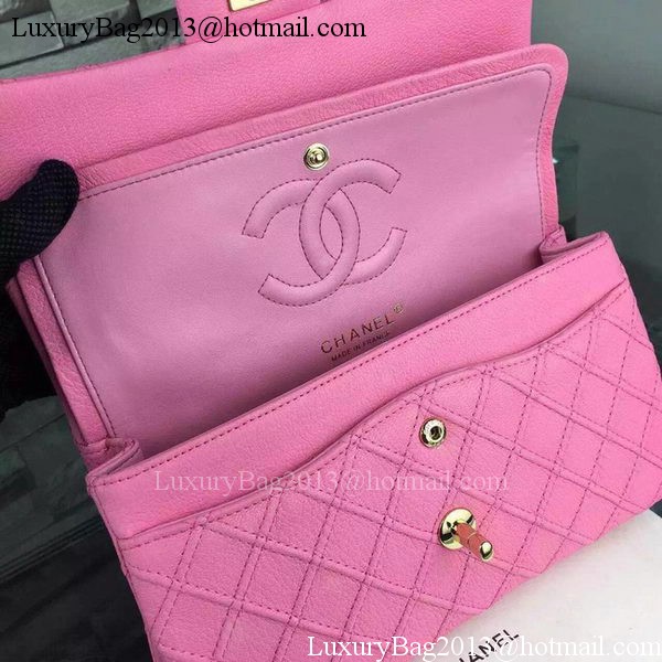 Chanel 2.55 Series Flap Bag Deerskin Leather A5024 Pink