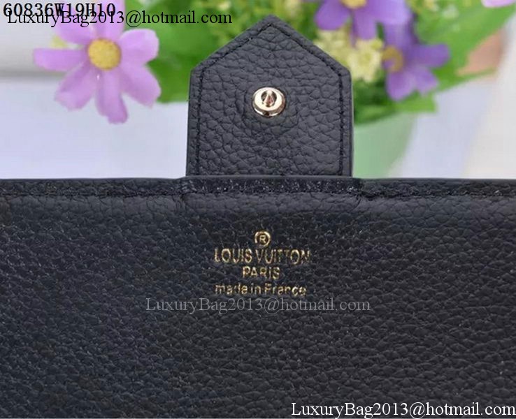 Louis Vuitton Soft Calf Leather LOCKME WALLET M60861 Black