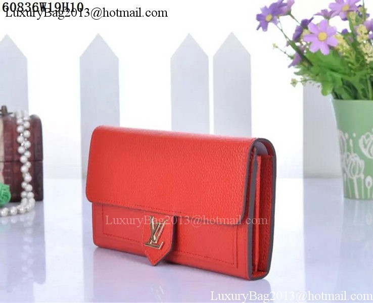 Louis Vuitton Soft Calf Leather LOCKME WALLET M60861 Red