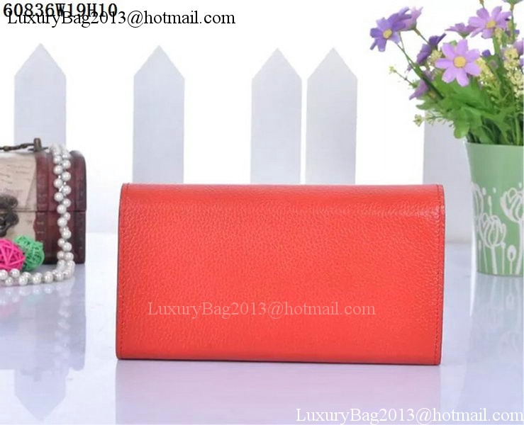 Louis Vuitton Soft Calf Leather LOCKME WALLET M60861 Red