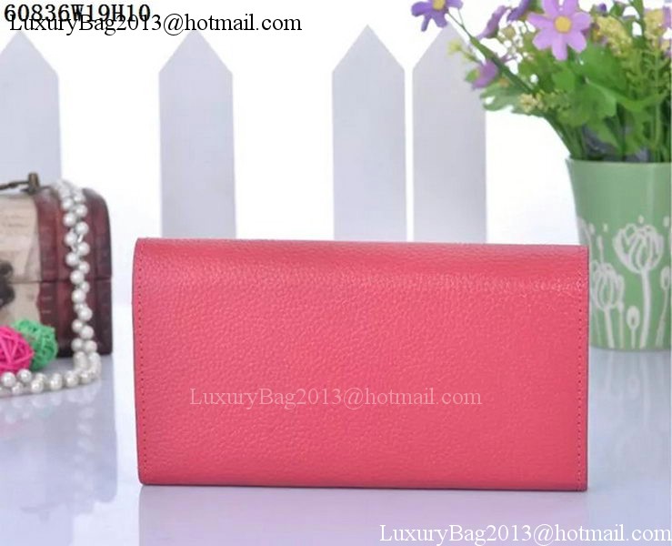 Louis Vuitton Soft Calf Leather LOCKME WALLET M60861 Rose