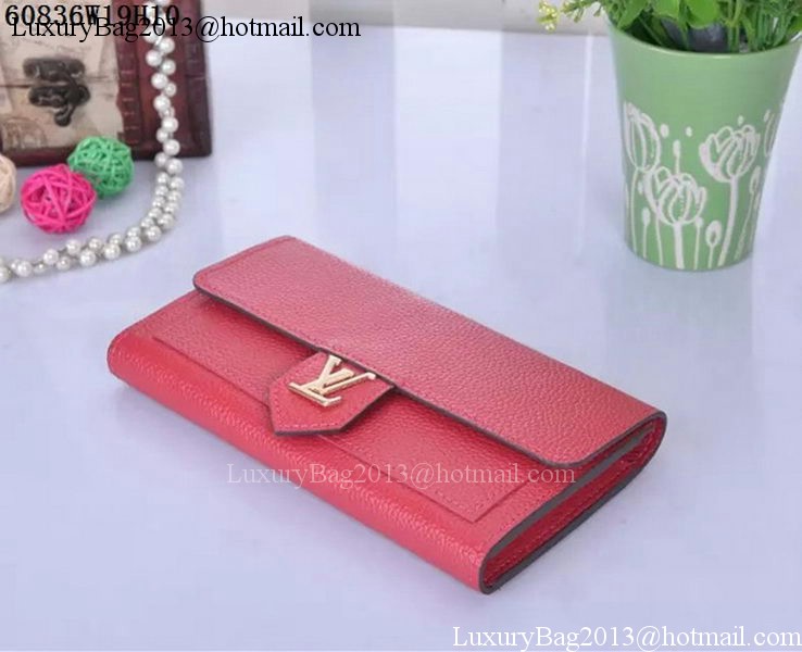 Louis Vuitton Soft Calf Leather LOCKME WALLET M60861 Rose