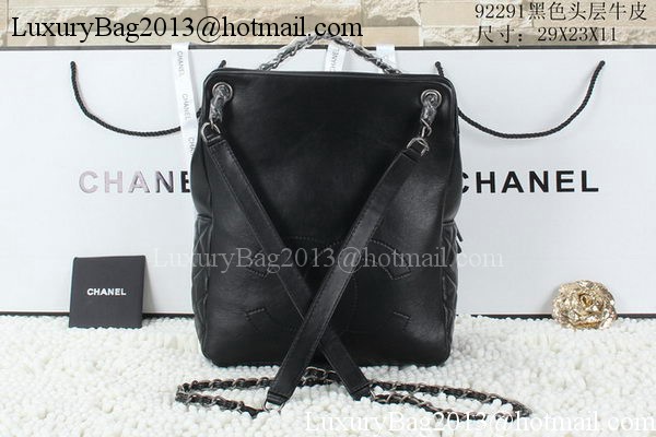 Chanel Backpack Calfskin Leather CHA92291 Black