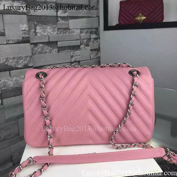 Chanel 2.55 Series Flap Bag Lambskin Chevron Leather A5378