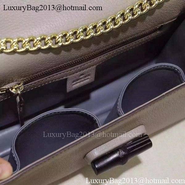 Gucci Miss Bamboo Leather Shoulder Bag 387611