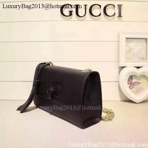 Gucci Miss Bamboo Leather Shoulder Bag 387611