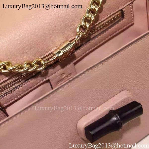 Gucci Miss Bamboo Leather Shoulder Bag 387611