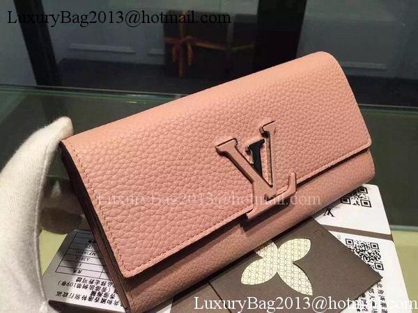 Louis Vuitton Litchi Leather LOUISE WALLET M60766 Pink