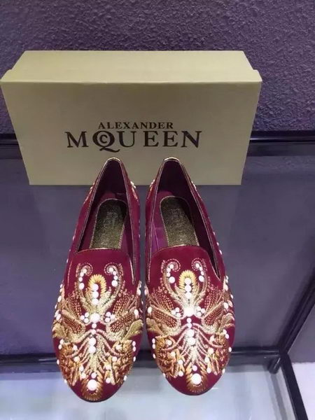 ALEXANDER MCQUEEN Ballerina Flat MCQ278 Burgundy