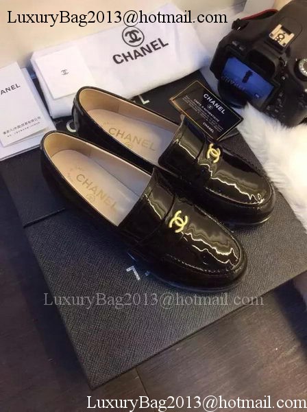 Chanel Casual Shoes Patent Leather CH1458 Black