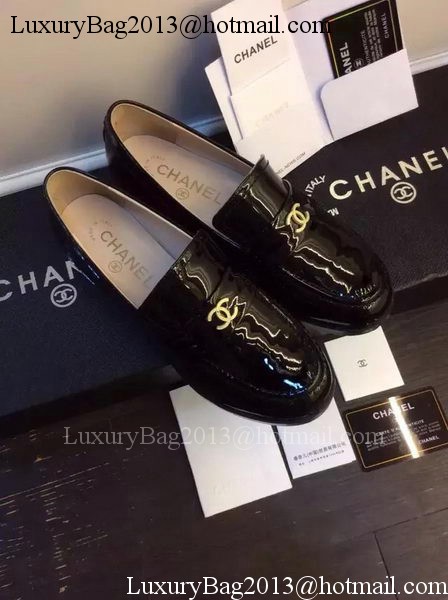 Chanel Casual Shoes Patent Leather CH1458 Black