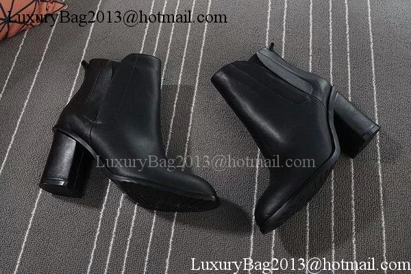 Chanel Sheepskin Leather Ankle Boot CH1414 Black