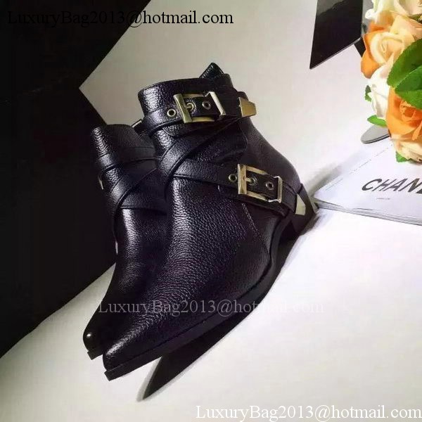 Chanel Sheepskin Leather Ankle Boot CH1506 Black