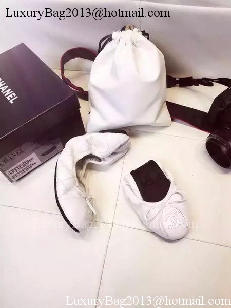 Chanel Sheepskin Leather Ballerina CH1423 White