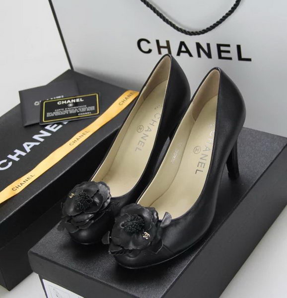 Chanel Sheepskin Leather Pump CH1419 Black