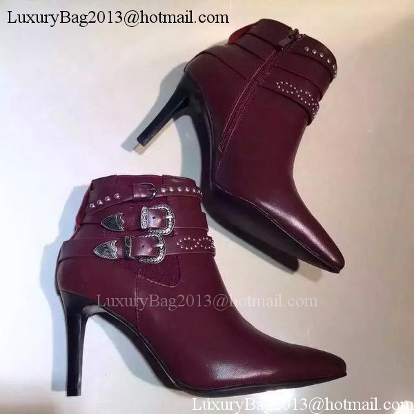 Yves Saint Laurent Ankle Boot YSL274 Burgundy