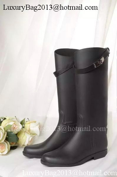 Hermes Ankle Boot Leather HO565 Black