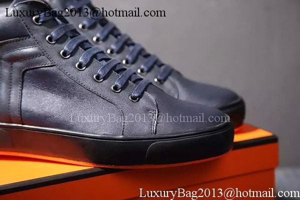 Hermes Casual Shoes Leather HO570 Royal