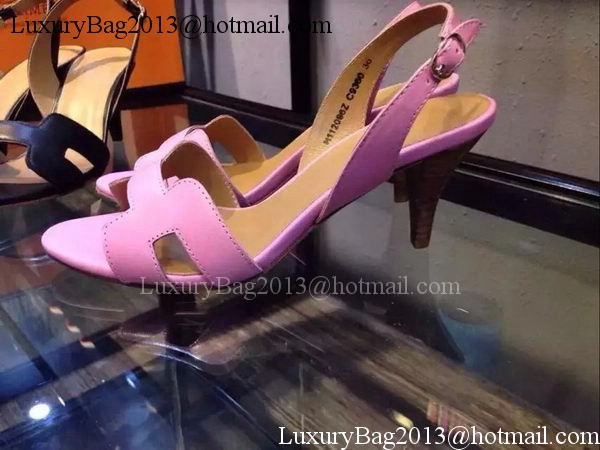 Hermes Leather Sandal HO548 Pink