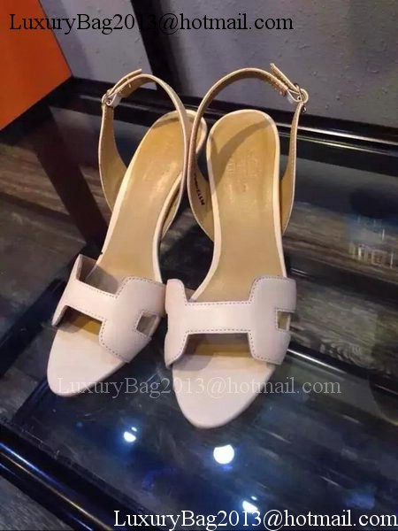 Hermes Leather Sandal HO549 Apricot