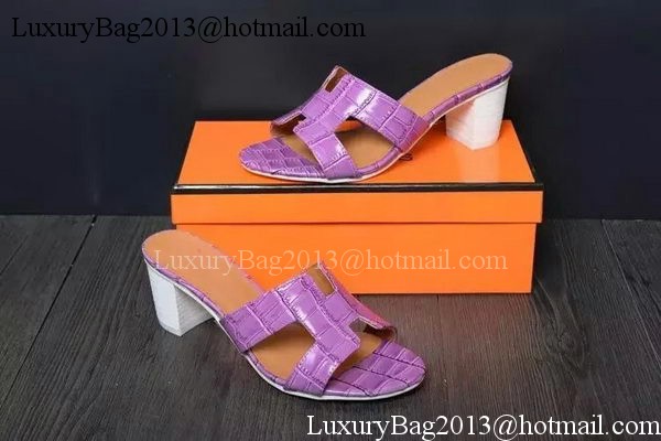 Hermes Slipper Leather HO0513 Purple