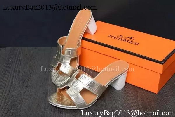 Hermes Slipper Leather HO0518 Gold