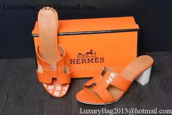 Hermes Slipper Leather HO0520 Orange