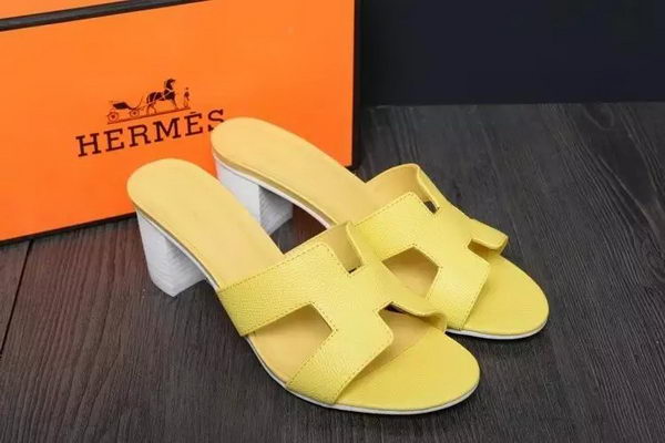 Hermes Slipper Leather HO0523 Yellow