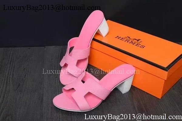 Hermes Slipper Leather HO0526 Pink