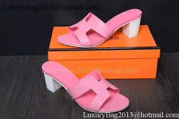 Hermes Slipper Leather HO0526 Pink