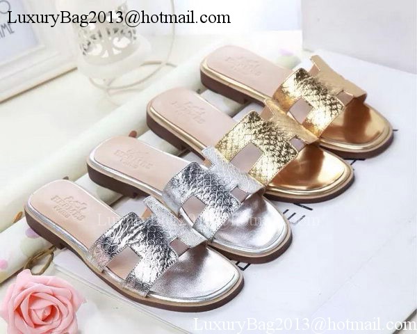 Hermes Slipper Leather HO0532 Gold