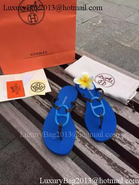 Hermes Slipper Leather HO0534 Blue