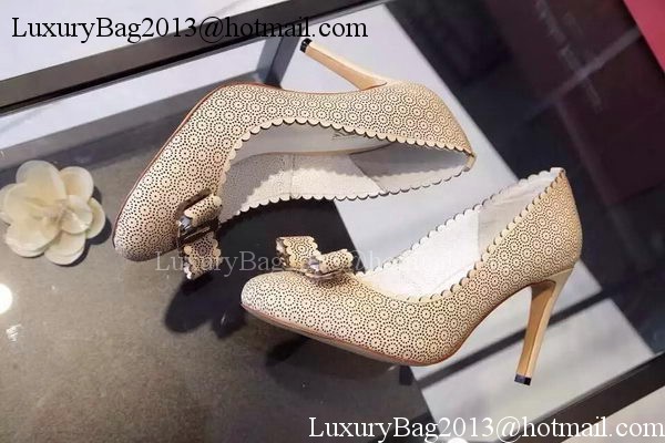 Salvatore Ferragamo 90MM Pump FL0623 Apricot