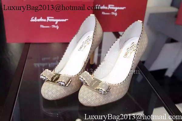 Salvatore Ferragamo 90MM Pump FL0623 Apricot